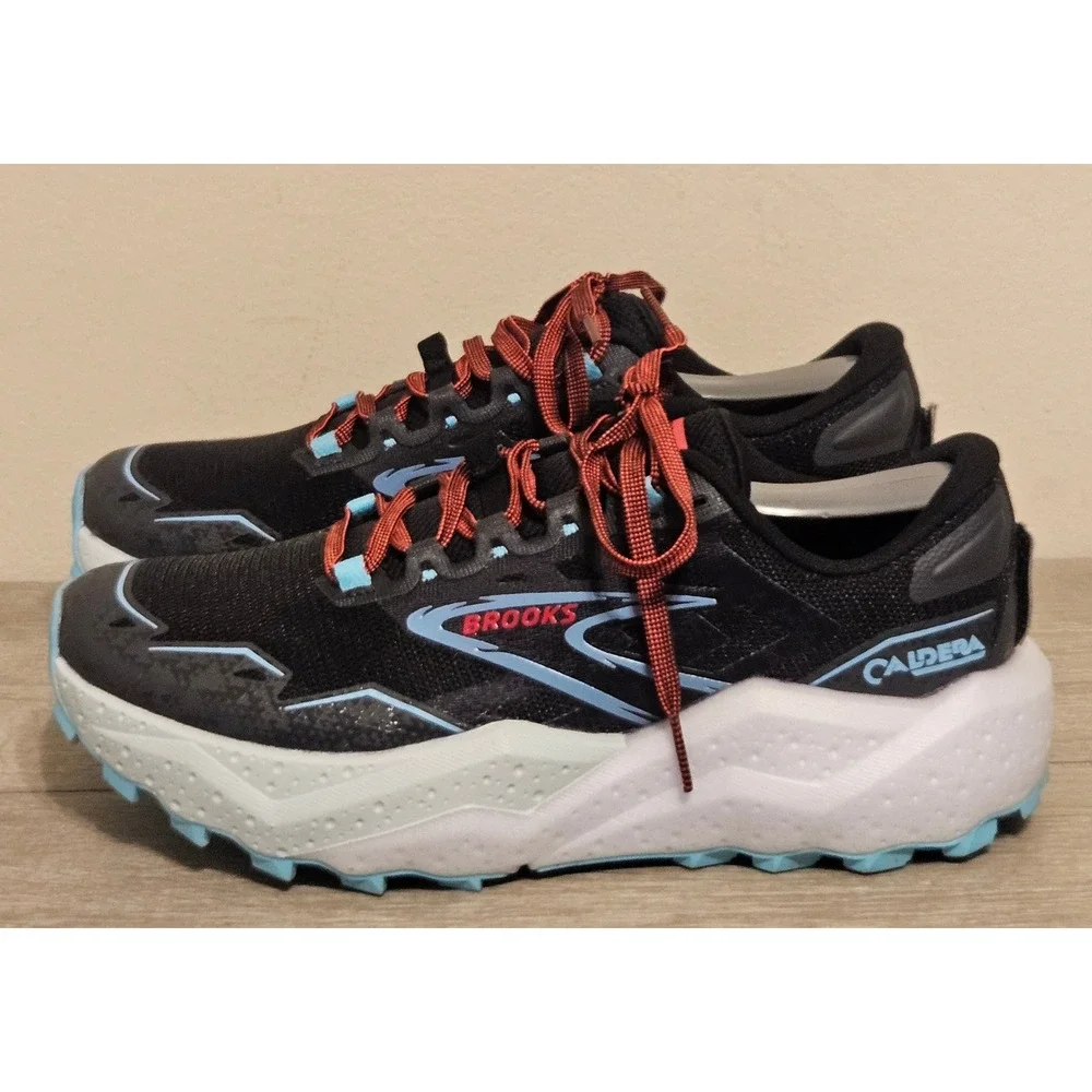Brooks Caldera 7 Womens Trail Running Shoes Black Blue Red 1204041B083 Size 8 B